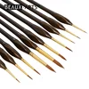 Round Fine Kolinsky Sable Hair Artist Detail Paint Brush Set Perfect for Watercolor, Oil, Acrylic