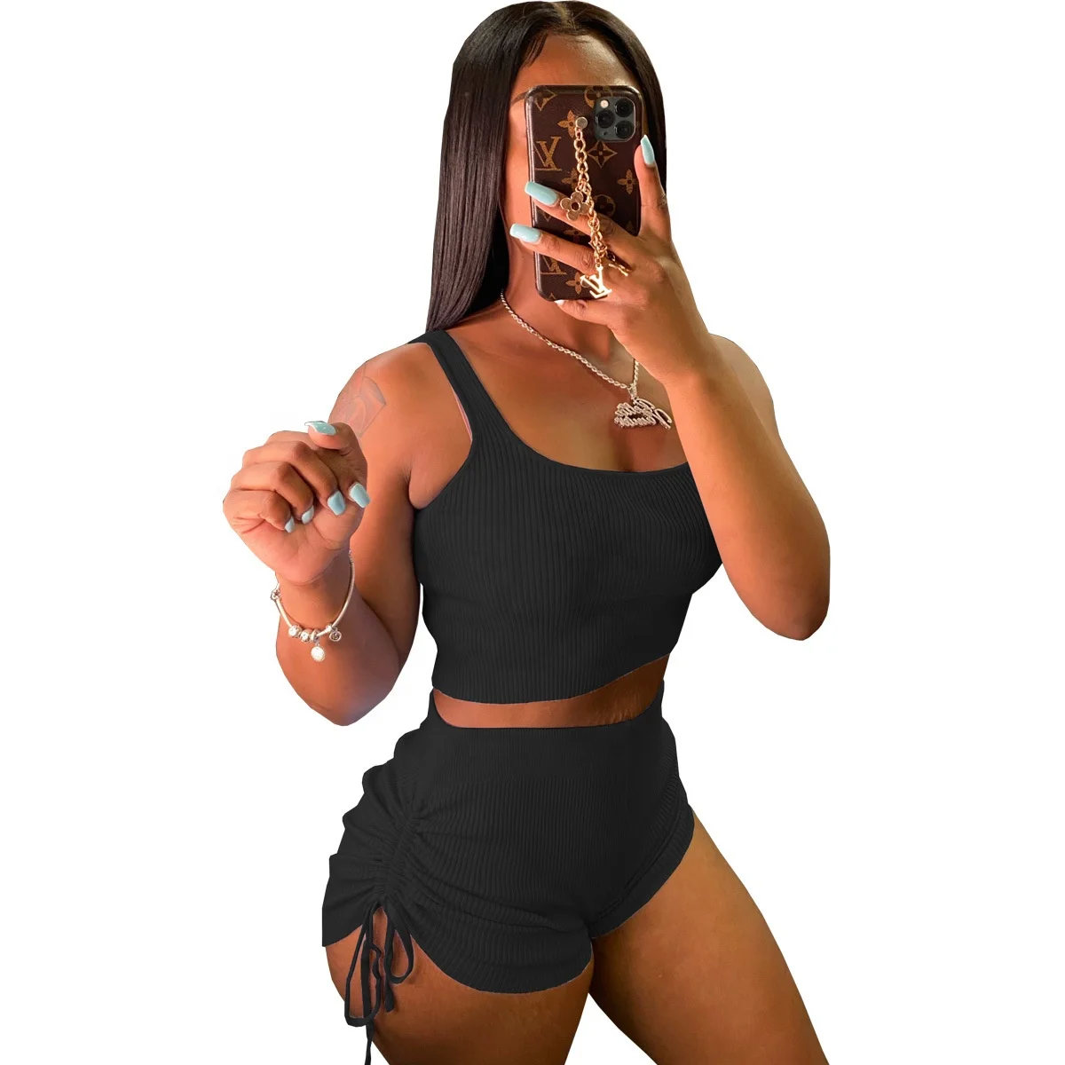danset78 summer 2021 yoga Crop Top Shorts workout clothing set Sweat Active Wear Outfits for Women Lounge two Piece Sets, Picture showed
danset78 summer 2021 yoga Crop Top Shorts workout clothing set Sweat Active Wear Outfits for Women Lounge two Piece Sets, Picture showed