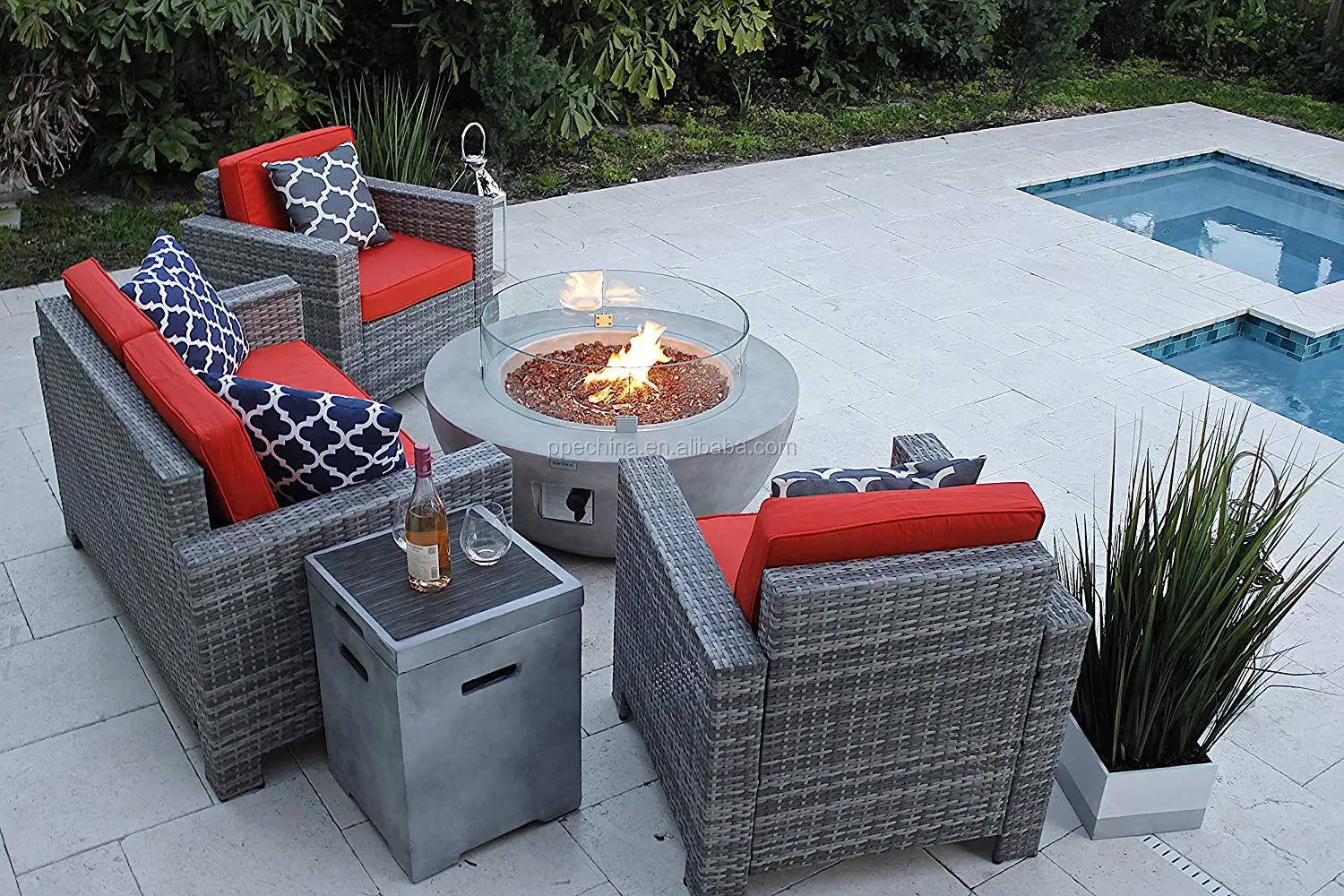 Outdoor gas baking stove fire pits