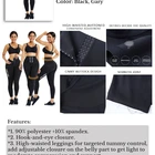 Apparel Breathable Hooks Waist Trainer Corset High Waist Yoga Pants Gym Leggings Women Fitness Apparel