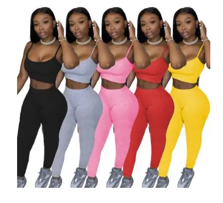 F21652A in stock 2021 women's summer casual sports pure color pants two sets women suit, Colors -1, grey-2, pink-3, red-4, yellow-5 
F21652A in stock 2021 women's summer casual sports pure color pants two sets women suit, Colors -1, grey-2, pink-3, red-4, yellow-5