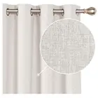 Hot Selling ready made linen two piece window 100% blackout curtains Darkening curtain