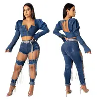 A120232 Custom New Fashion denim Women's Crop top backless long sleeve women winter clothing fashion clothes
A120232 Custom New Fashion denim Women's Crop top backless long sleeve women winter clothing fashion clothes