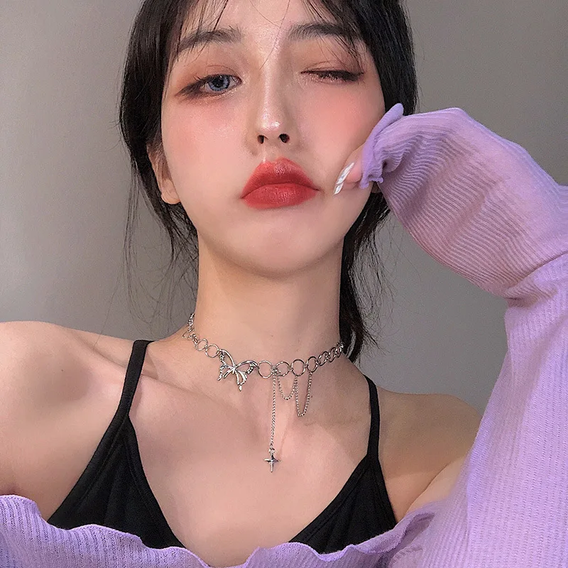 Monk Star Butterfly Necklace Female INS Cold Wind Hip-hop Collarbone Chain Temperament Celebrity Pendant Necklace
Monk Star Butterfly Necklace Female INS Cold Wind Hip-hop Collarbone Chain Temperament Celebrity Pendant Necklace