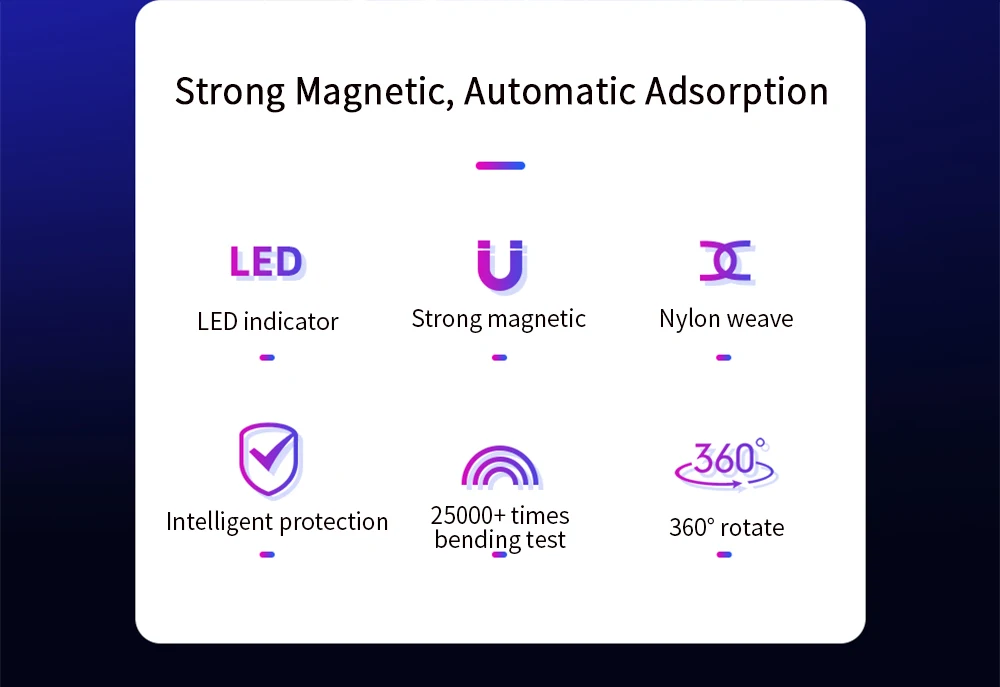 Custom Light Up Quick Charger Phone Usb 3 In 1 Magnetic Charging Cable For Iphone - ANKUX.COM