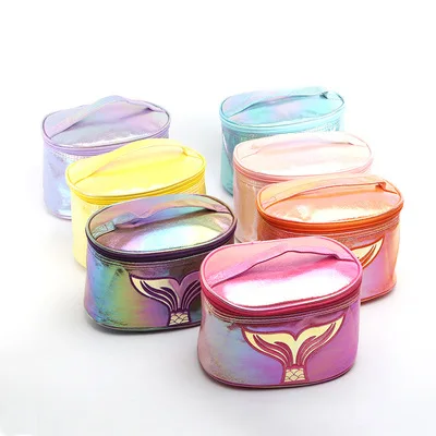 Hot models mermaid makeup bag cute fish tail embroidery piece bucket storage bag illusion laser makeup bag
Hot models mermaid makeup bag cute fish tail embroidery piece bucket storage bag illusion laser makeup bag
