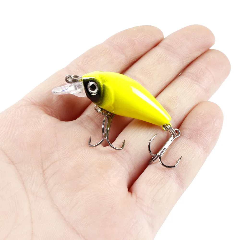 45mm 3.8g small Mini Crank Lure hard plastic Floating Bait Artificial Fishing Bait with Good Treble Hooks, 6 colors
45mm 3.8g small Mini Crank Lure hard plastic Floating Bait Artificial Fishing Bait with Good Treble Hooks, 6 colors