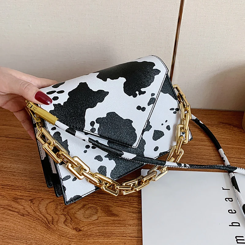 2021 luxury designer fashion PU leather women clutch ladies crossbody bag mini purse cow print handbags with thick chain, 2colors
2021 luxury designer fashion PU leather women clutch ladies crossbody bag mini purse cow print handbags with thick chain, 2colors