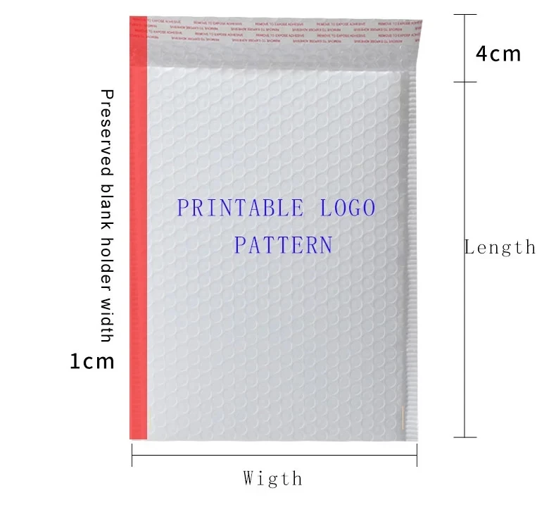 Factory Custom High Grade Shock Printed Air Bubble Poly Co Extruded Film Bubble Envelope Mailer Bag Padded Plastic