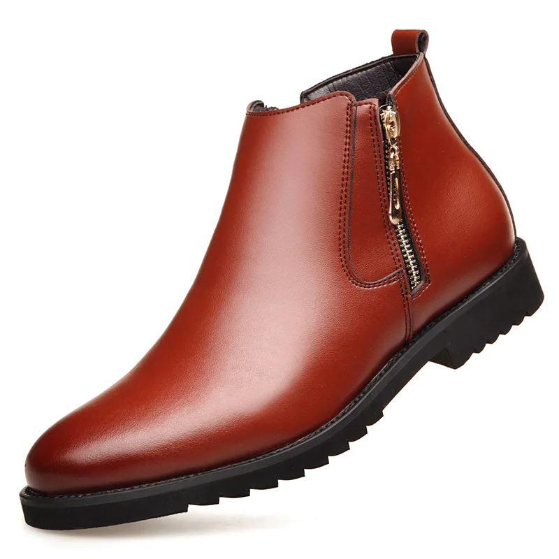Round toe Ankle Shoes fashion Winter Men Genuine Leather Boots for winter, Black/brown
Round toe Ankle Shoes fashion Winter Men Genuine Leather Boots for winter, Black/brown