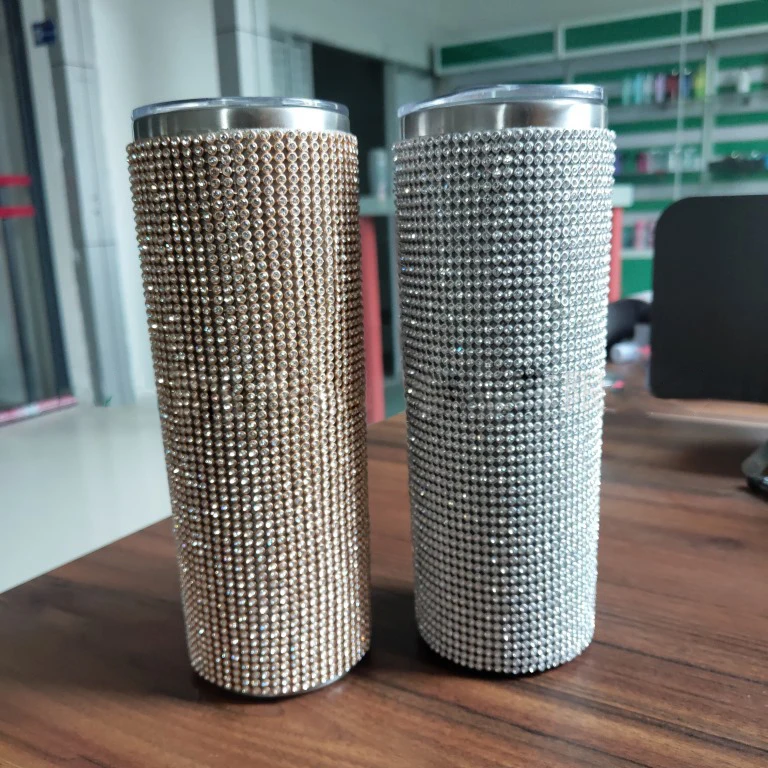 double wall insulated wholesale stainless steel tumbler custom coffee studded rhinestone glitter tumbler cups in bulk, Multi colors
double wall insulated wholesale stainless steel tumbler custom coffee studded rhinestone glitter tumbler cups in bulk, Multi colors
