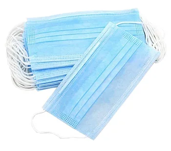 Stock Wholesale Disposable Nonwoven Anti Virus 3ply Surgical Non Woven Safety Protective Medical Face Shield Mask