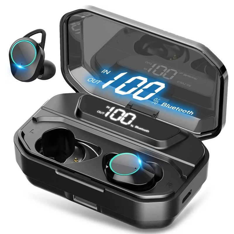 Waterproof Earphone Wireless 6D Bass Sound TWS G02 Earphone 3300mAh Battery Charging Case
Waterproof Earphone Wireless 6D Bass Sound TWS G02 Earphone 3300mAh Battery Charging Case