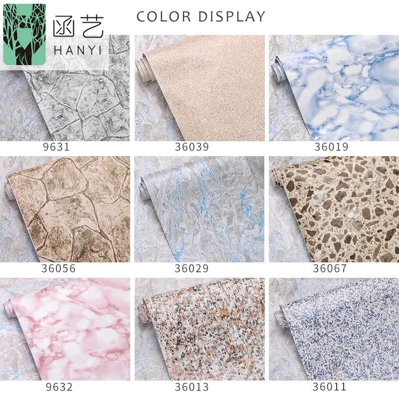 marble wallpaper self-adhesive wallpaper thick stickers waterproof and high temperature resistant wall stickers kitchen table
