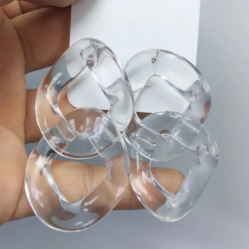 Kaimei Korea's cold wind clear chain geometric acrylic earrings new fashionable street transparent double ring earrings, Many colors fyi
Kaimei Korea's cold wind clear chain geometric acrylic earrings new fashionable street transparent double ring earrings, Many colors fyi