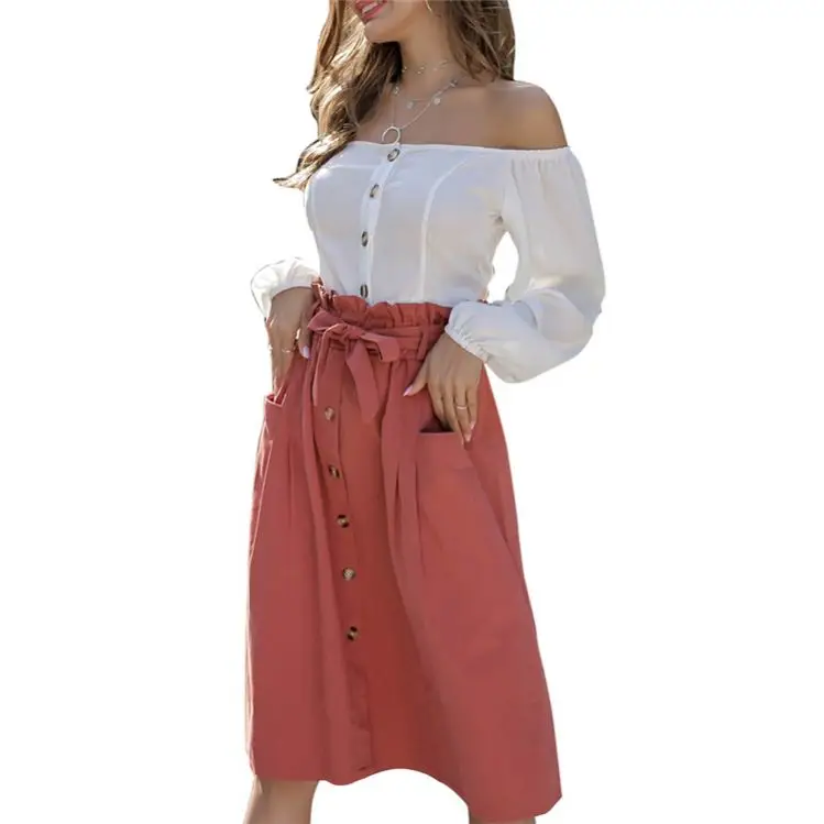 02019OF 2020 spring and summer new sexy off the shoulder single-breasted t shirt puff sleeve solid color women tops blouse
02019OF 2020 spring and summer new sexy off the shoulder single-breasted t shirt puff sleeve solid color women tops blouse