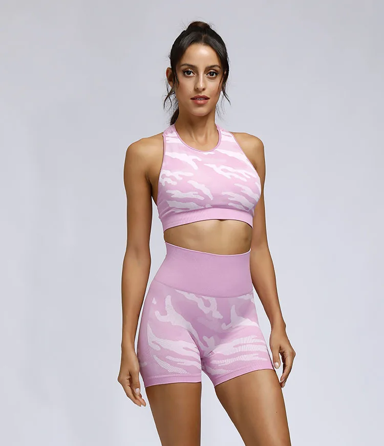 2021 New arrivel women's mesh camouflage seamless short leggings yoga set girls clothing, Different color
2021 New arrivel women's mesh camouflage seamless short leggings yoga set girls clothing, Different color