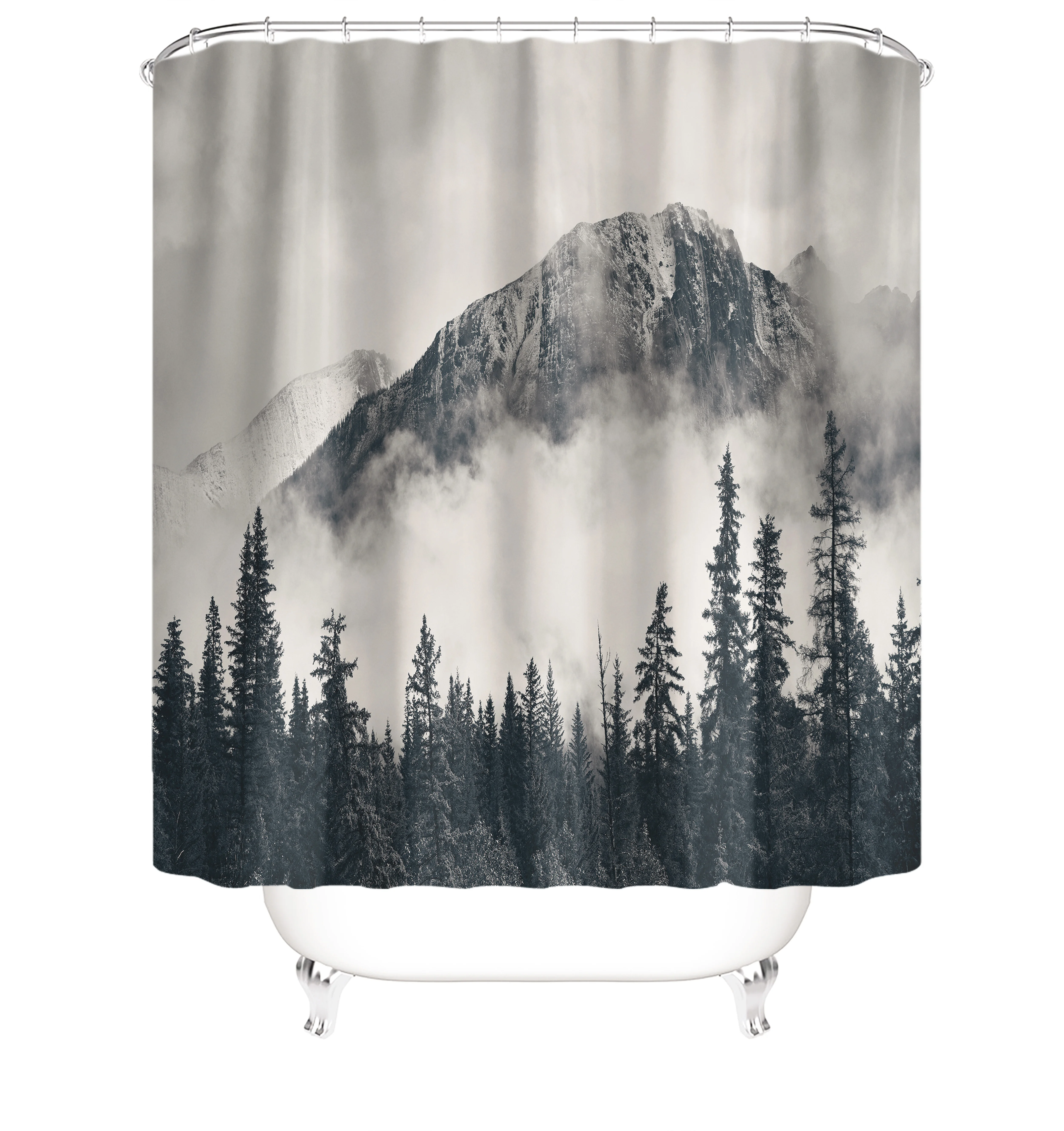 i@home fashionable polyester mountain forest custom shower curtain art printing bathroom, Blue/red
i@home fashionable polyester mountain forest custom shower curtain art printing bathroom, Blue/red