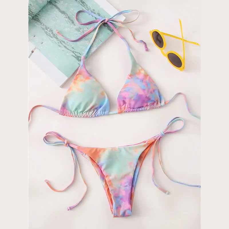 2020 women popular tie dye bathing suit triangle covered micro bikini mujer girl sexy strappy swimsuit swimwear, As picture showed
2020 women popular tie dye bathing suit triangle covered micro bikini mujer girl sexy strappy swimsuit swimwear, As picture showed