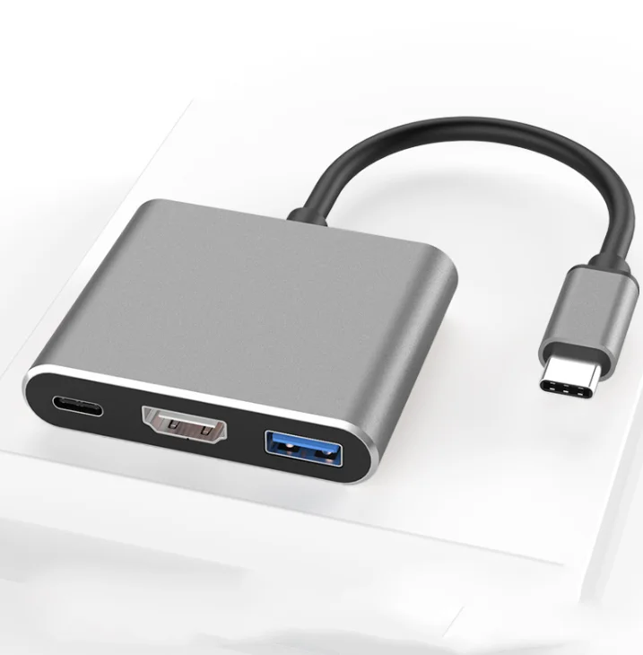 3 in 1 USB-C Type-c to USB 3.0 PD HDTV Adapter For laptop Converter adapter HDMI-compatible 4K, Customizable
3 in 1 USB-C Type-c to USB 3.0 PD HDTV Adapter For laptop Converter adapter HDMI-compatible 4K, Customizable