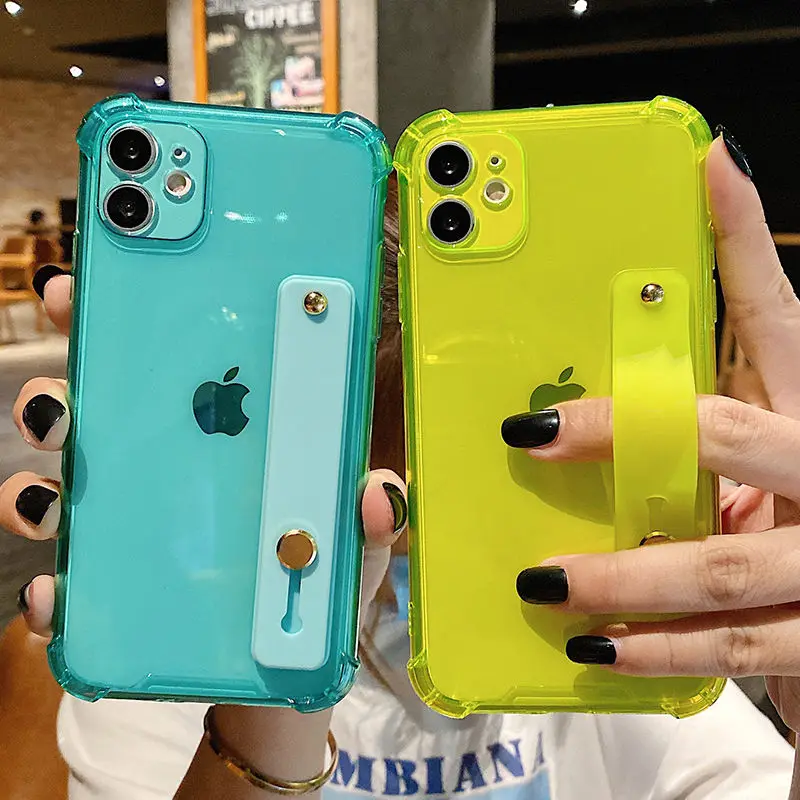 Wrist Strap Transparent Phone Case For iPhone 11 13 11Pro Max XR XS Max X 7 8 Plus 13 12 Pro Fluorescent Color Soft Back Cover
Wrist Strap Transparent Phone Case For iPhone 11 13 11Pro Max XR XS Max X 7 8 Plus 13 12 Pro Fluorescent Color Soft Back Cover