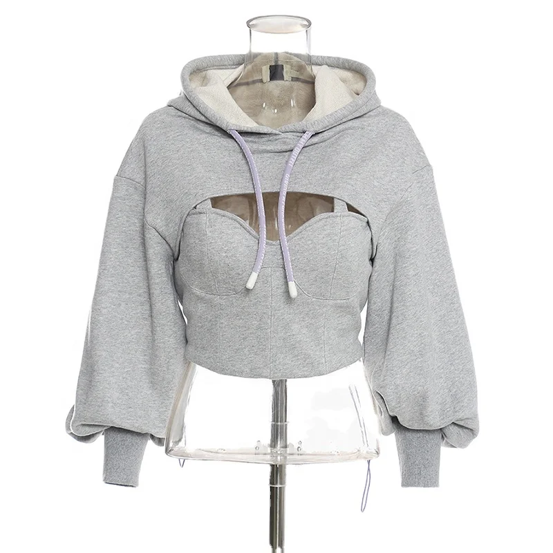 TWOTWINSTYLE Sweatshirt For Women Hooded Collar Long Sleeve Hollow Out Casual Short Sexy
TWOTWINSTYLE Sweatshirt For Women Hooded Collar Long Sleeve Hollow Out Casual Short Sexy