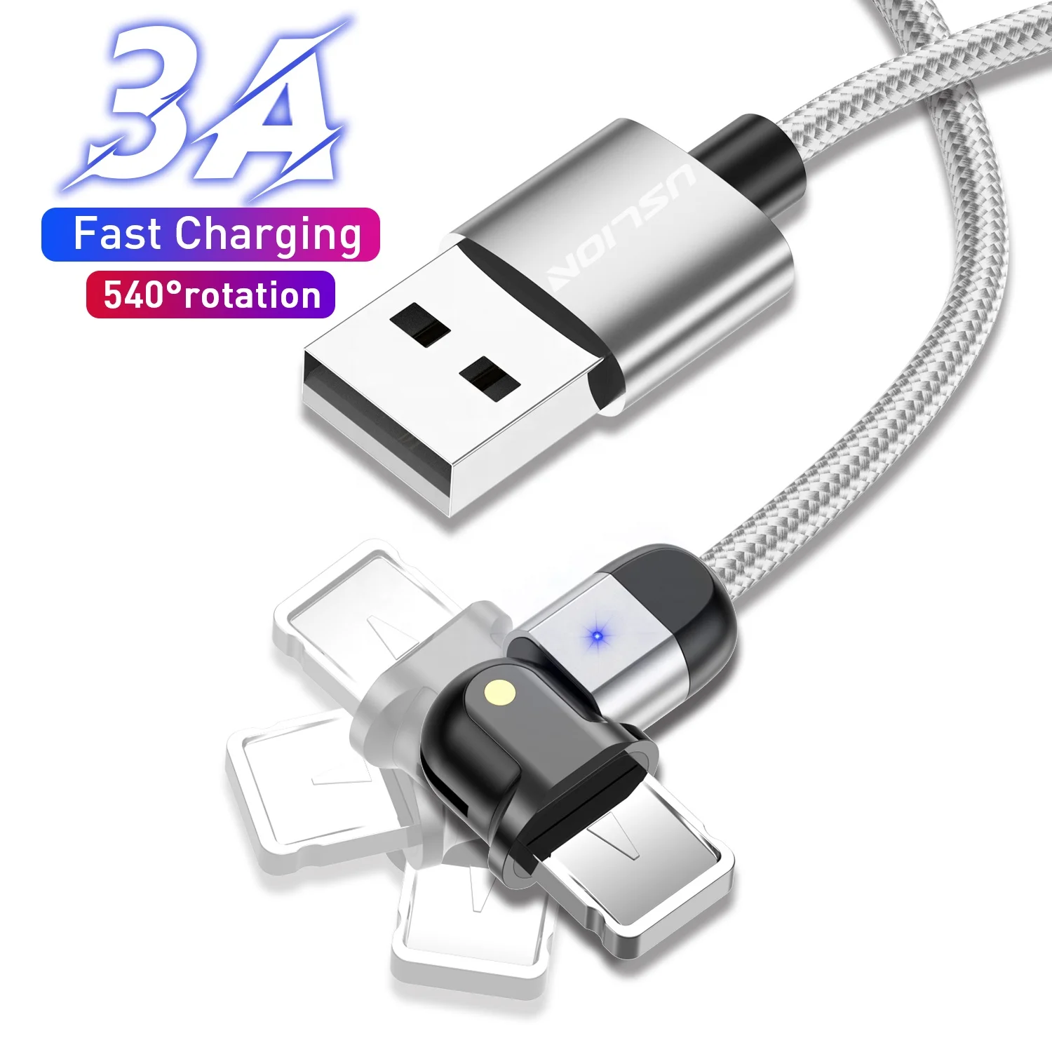 USLION 180 Degree Rotate High Speed for iphone charging cable original for iphone 12 usb cable charger, Black red purple silver
USLION 180 Degree Rotate High Speed for iphone charging cable original for iphone 12 usb cable charger, Black red purple silver