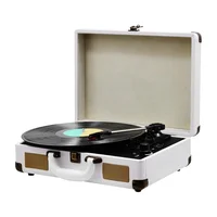 

High quality multi media lp vinyl Portable Suitcase record player with built-in battery