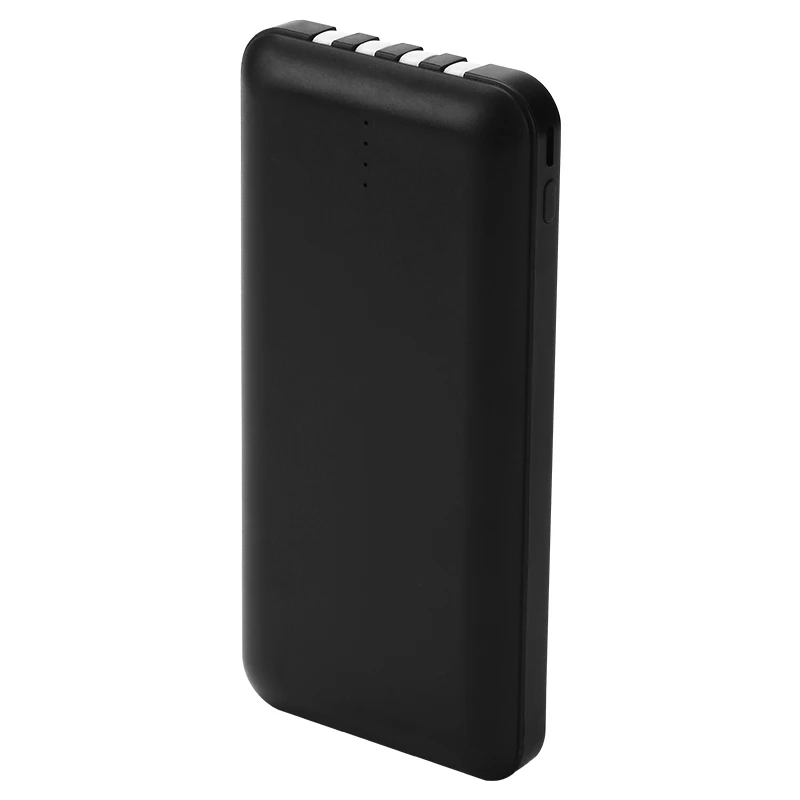 Ultra-thin compact battery pack 10000mah power bank quick charge with 4 outputs dual cables power bank external mobile charger, White black
Ultra-thin compact battery pack 10000mah power bank quick charge with 4 outputs dual cables power bank external mobile charger, White black