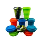 Reusable Beautiful Coffee Food Grade Silicone Foldable Cups Collapsible Cups Water Custom Color Logo Mugs