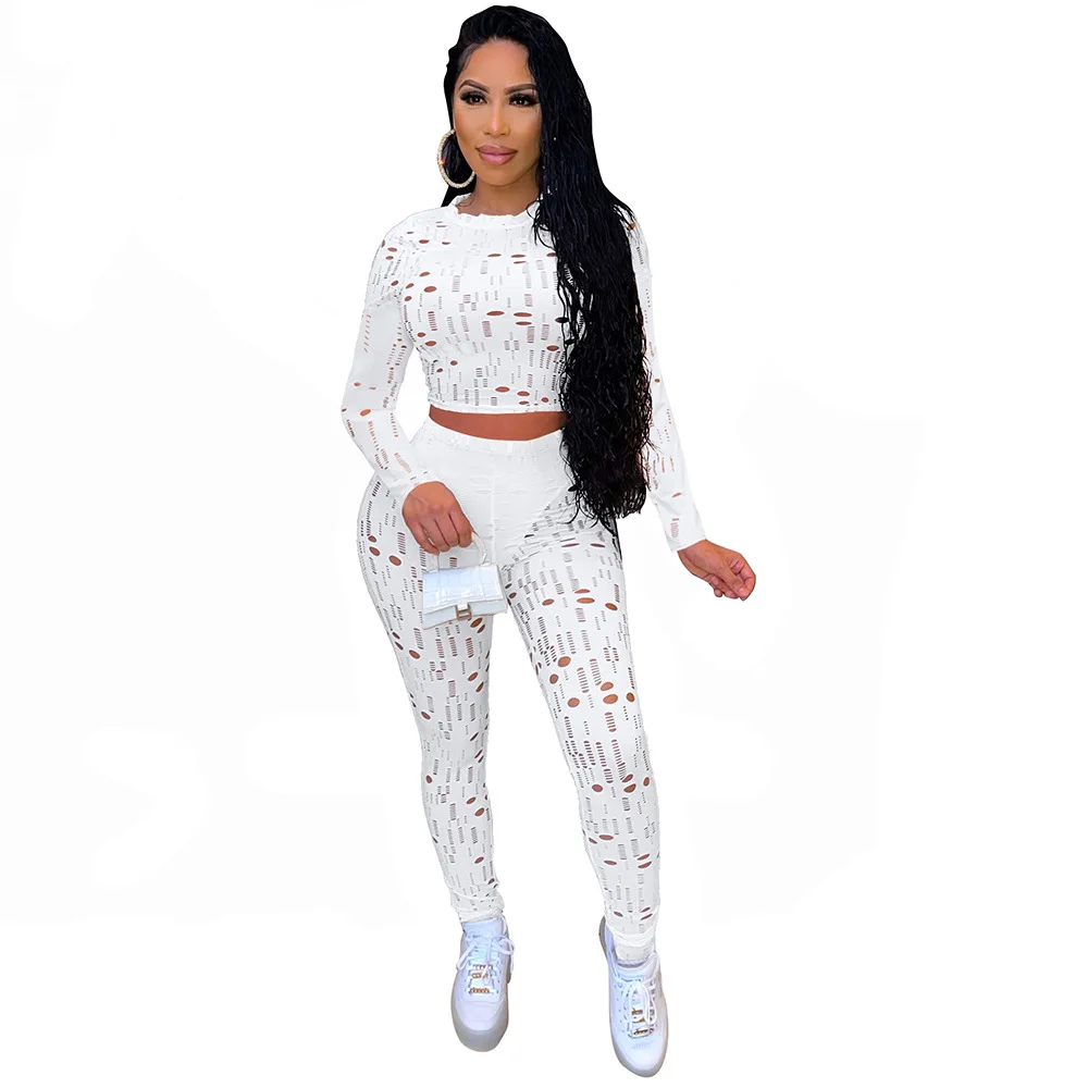 Hot Autumn Women's Wear Hole Solid Color Tight Sexy Polyester Spandex Sports Long Sleeve Leisure Two-Piece Suit, Picture color
Hot Autumn Women's Wear Hole Solid Color Tight Sexy Polyester Spandex Sports Long Sleeve Leisure Two-Piece Suit, Picture color