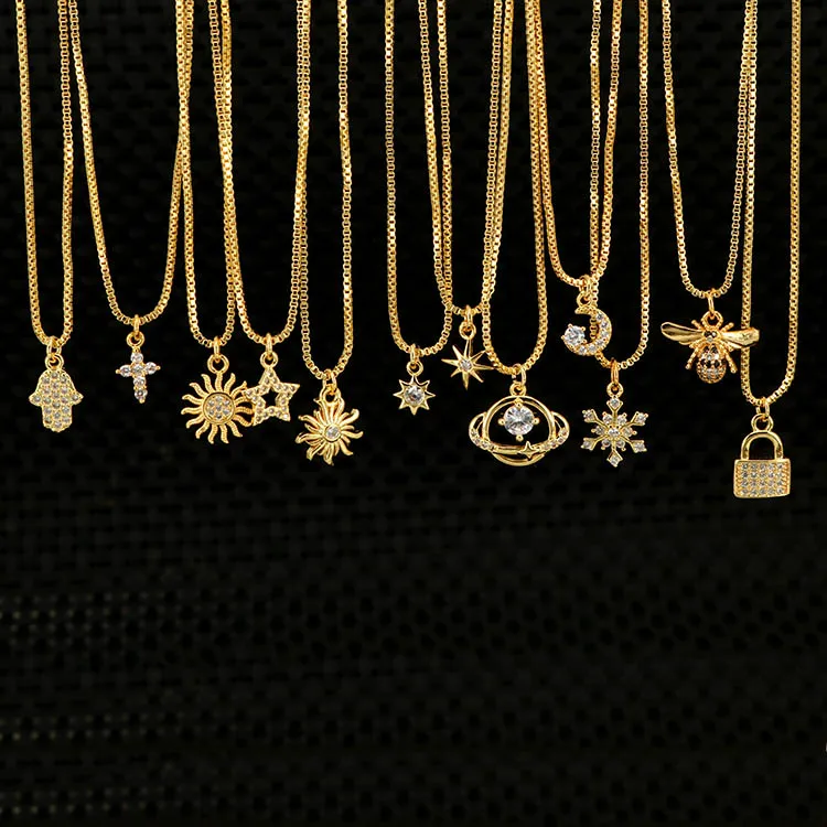 NZ1137 Delicate Gold Plated Cubic Zirconia CZ Charm Chain Everyday Necklace for Women
NZ1137 Delicate Gold Plated Cubic Zirconia CZ Charm Chain Everyday Necklace for Women