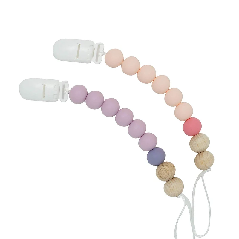 Unisex High Quality silicone baby pacifier chain clip teething beads, Make with clients' designs with pantone color codes
Unisex High Quality silicone baby pacifier chain clip teething beads, Make with clients' designs with pantone color codes