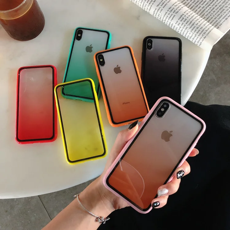 Printing Gradient Colorful Hard clear Soft TPU shock-proof Phone Case for iPhone 12 11Pro Max X XR XS 8 7 6 6S Plus
Printing Gradient Colorful Hard clear Soft TPU shock-proof Phone Case for iPhone 12 11Pro Max X XR XS 8 7 6 6S Plus