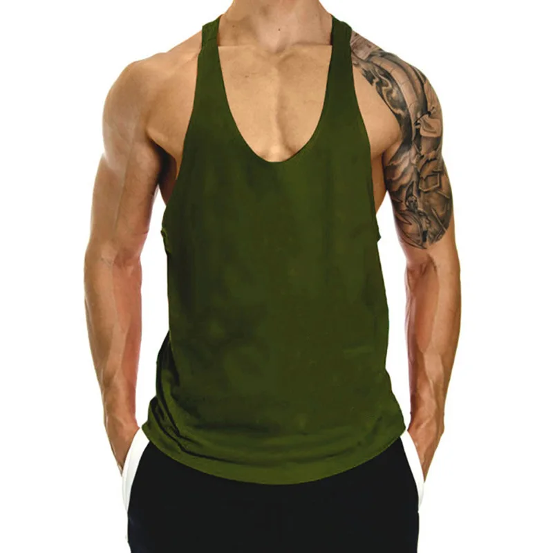 men solid color 100% cotton casual tops sleeveless quick dry sports vests for running
men solid color 100% cotton casual tops sleeveless quick dry sports vests for running