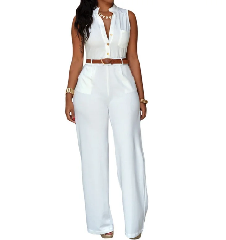 Newest Wide Leg Women Sleeveless Jumpsuit For Women Casual Jumpsuits 2020 Wholesale Clothing No Minimum Order, As picture
Newest Wide Leg Women Sleeveless Jumpsuit For Women Casual Jumpsuits 2020 Wholesale Clothing No Minimum Order, As picture