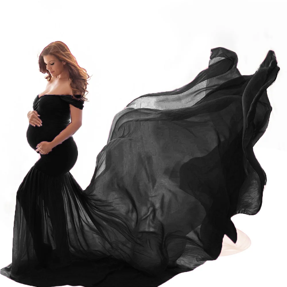 2021 Mercerized Cotton And Chiffon Pregnant Women Fluttering Tail Fluttering Sleeves Long Skirt Photography Dress Free Shipping, Black/other
2021 Mercerized Cotton And Chiffon Pregnant Women Fluttering Tail Fluttering Sleeves Long Skirt Photography Dress Free Shipping, Black/other