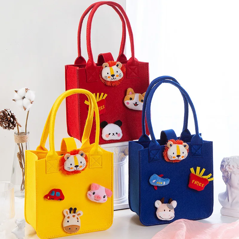 High Quality Totes Hand Bags eco-friendly felt bag custom logo handmade cartoon felt handbag handbag set, Yellow,red,blue,or customized color
High Quality Totes Hand Bags eco-friendly felt bag custom logo handmade cartoon felt handbag handbag set, Yellow,red,blue,or customized color