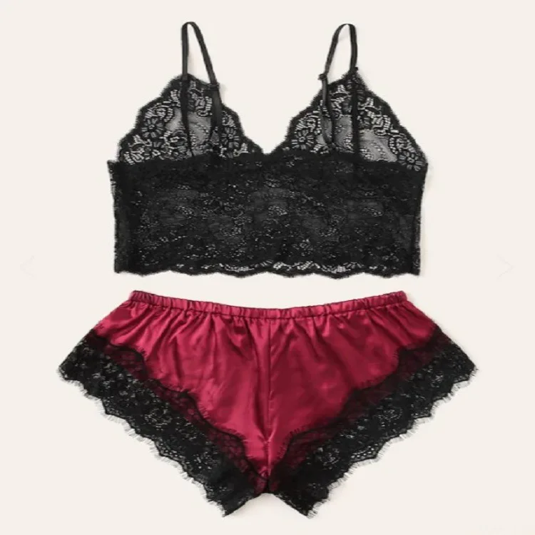 Wholesale Lace Cute Sets Family Women Silk Pajamas Sexy Pink Satin Shorts Short Two Piece Pajama Set, As above
Wholesale Lace Cute Sets Family Women Silk Pajamas Sexy Pink Satin Shorts Short Two Piece Pajama Set, As above