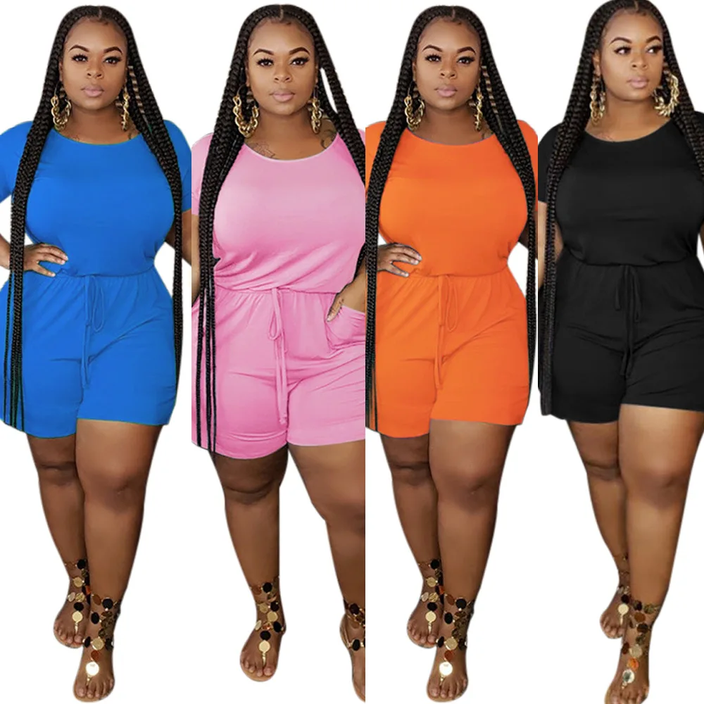 Plus Size Short Rompers Womens Jumpsuit 2020 Summer Crew Neck Short Sleeve Club Party Bodysuit Casual Female High Waist Overalls, Pink, black, blue, orange
Plus Size Short Rompers Womens Jumpsuit 2020 Summer Crew Neck Short Sleeve Club Party Bodysuit Casual Female High Waist Overalls, Pink, black, blue, orange