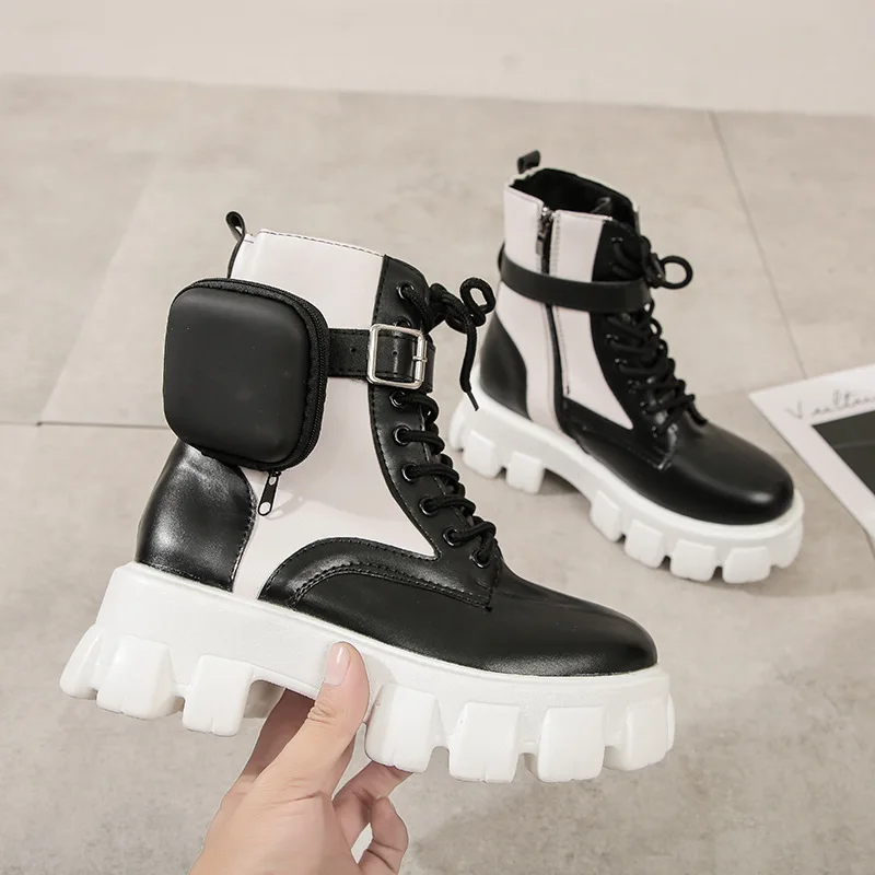 Spot autumn and winter new pocket PU leather boots increased thick-soled warm snow boots 
Spot autumn and winter new pocket PU leather boots increased thick-soled warm snow boots
