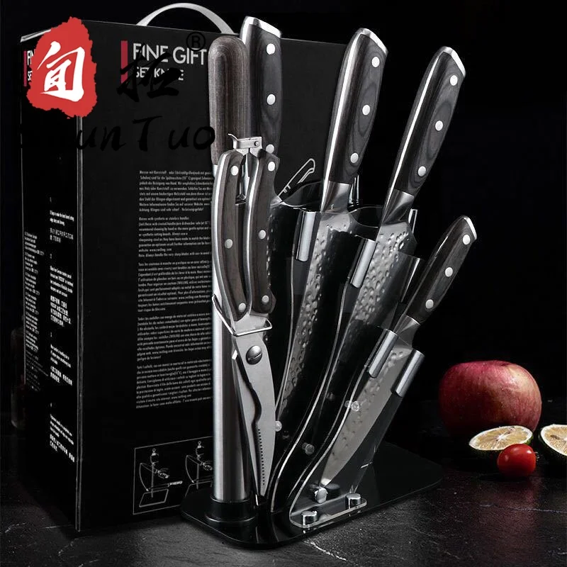 Amazon Multifunctional 7cr17 Hand-forged Hammer Kitchen Cooking Knife Set with Block Hot 6 Pcs Chef Knives Stainless Steel
Amazon Multifunctional 7cr17 Hand-forged Hammer Kitchen Cooking Knife Set with Block Hot 6 Pcs Chef Knives Stainless Steel