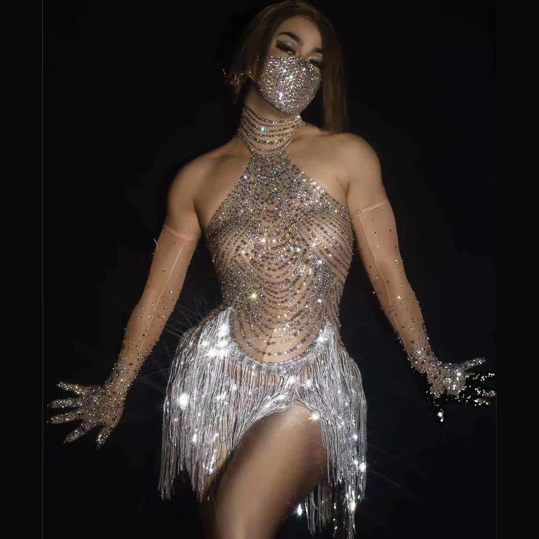 New Wholesale Tassel Bling Evening Dresses High Quality See Through Net Dress with Rhinestones
New Wholesale Tassel Bling Evening Dresses High Quality See Through Net Dress with Rhinestones