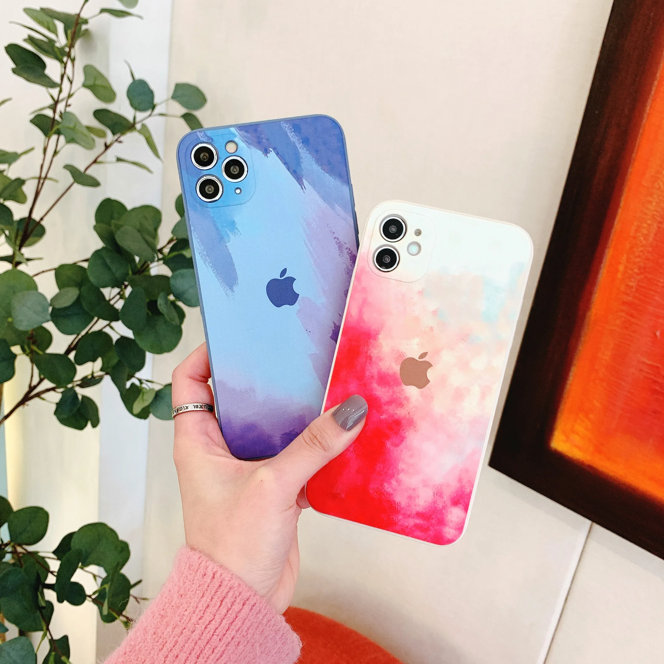 Liquid Silicone Luxury Square Watercolor Case For Apple iPhone 11 12 Pro Max X XR XS Max Painti Colorful Gradient Soft Cover, 9 color
Liquid Silicone Luxury Square Watercolor Case For Apple iPhone 11 12 Pro Max X XR XS Max Painti Colorful Gradient Soft Cover, 9 color