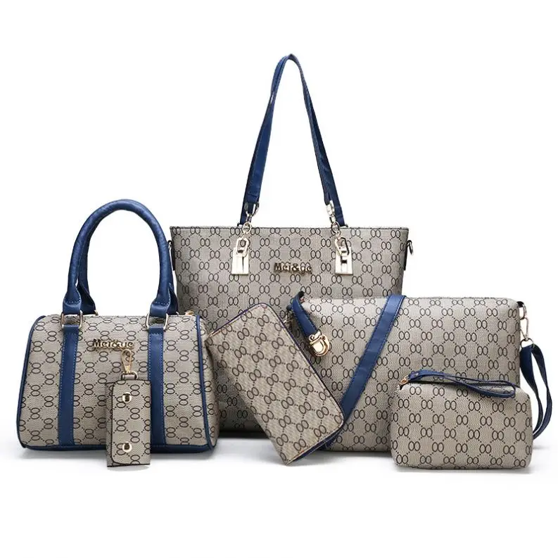 New lady Leather luxury Composite Shoulder Bag Wallets Purse Key Bag Set 6 piece women pu handbag set
New lady Leather luxury Composite Shoulder Bag Wallets Purse Key Bag Set 6 piece women pu handbag set