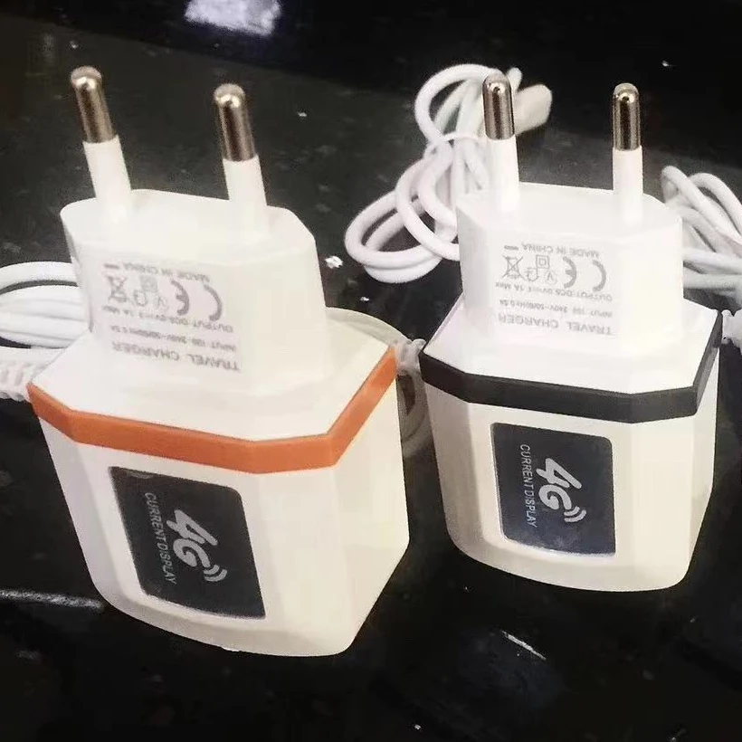 Popular smart 4G usb mobile phone charger screen light 2A home adapter with cable US EU travel charger
Popular smart 4G usb mobile phone charger screen light 2A home adapter with cable US EU travel charger
