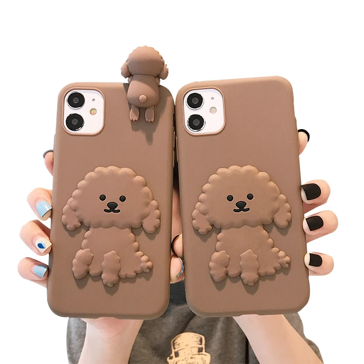 

Hot selling Kawaii Teddy dog shockproof soft cute phone cover for Vivo Y11 V20 X60 pro Y31 Y51 V21 Y20 Cartoon case for girls