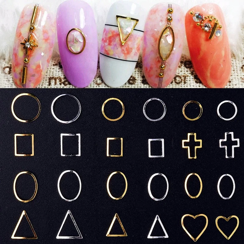 Paso Sico 24 Shapes Manicure 20pcs/bag Small Hollow Gold Silver Metal Alloy Rivet Nail Art Design Supplies for Nail Ornament
Paso Sico 24 Shapes Manicure 20pcs/bag Small Hollow Gold Silver Metal Alloy Rivet Nail Art Design Supplies for Nail Ornament