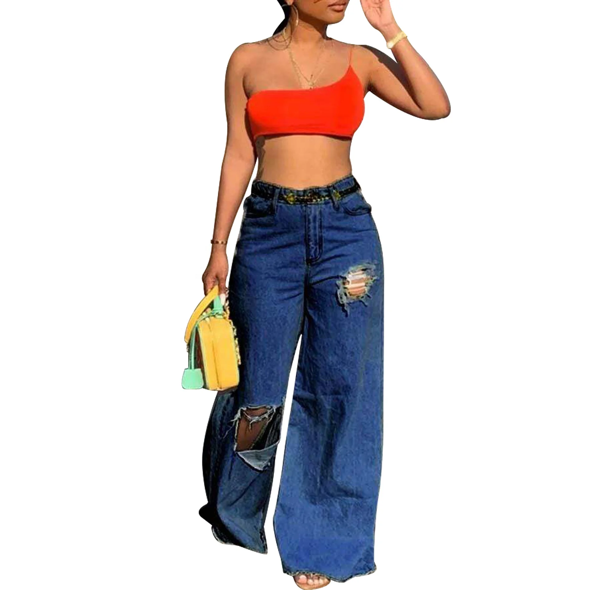 B62960A Hot style sexy women's irregular fashion high quality loose jeans, Light blue/dark blue
B62960A Hot style sexy women's irregular fashion high quality loose jeans, Light blue/dark blue