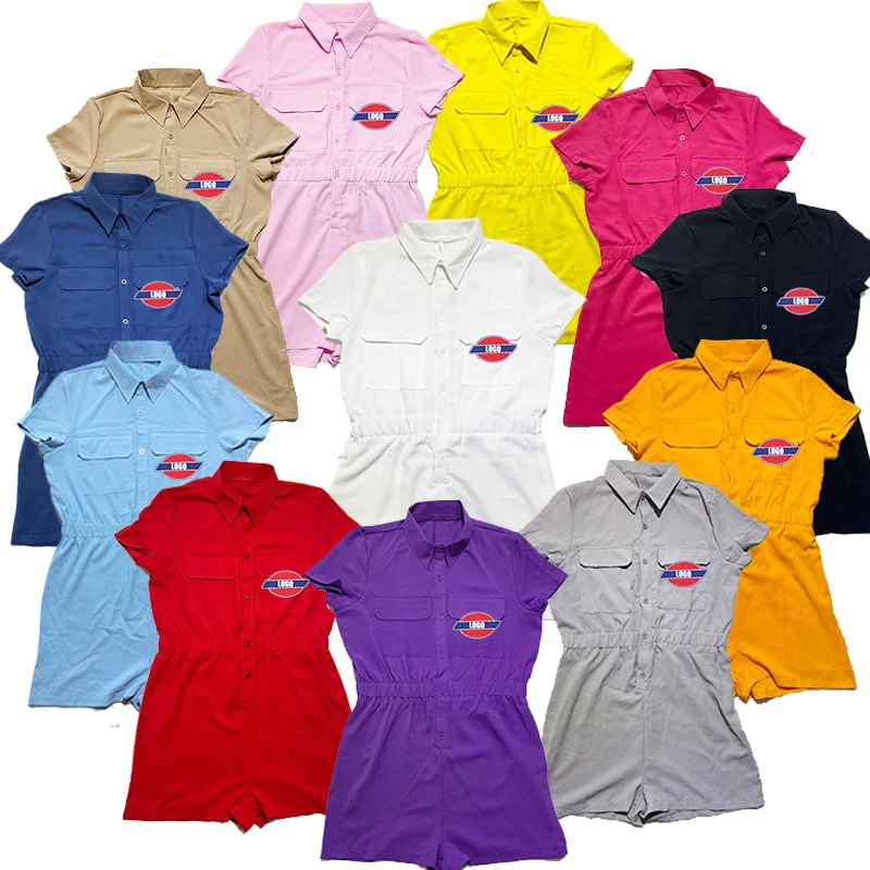 12 Colors Custom Logo Fashion Loose Casual Jumpsuits Solid Color One Piece Shorts Cargo Jumpsuit
12 Colors Custom Logo Fashion Loose Casual Jumpsuits Solid Color One Piece Shorts Cargo Jumpsuit